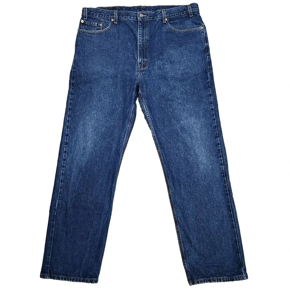 VTG Levi's 505 Regular Fit Jeans Mens 42x32 (Fits 41x32) Blue Straight Denim Y2K